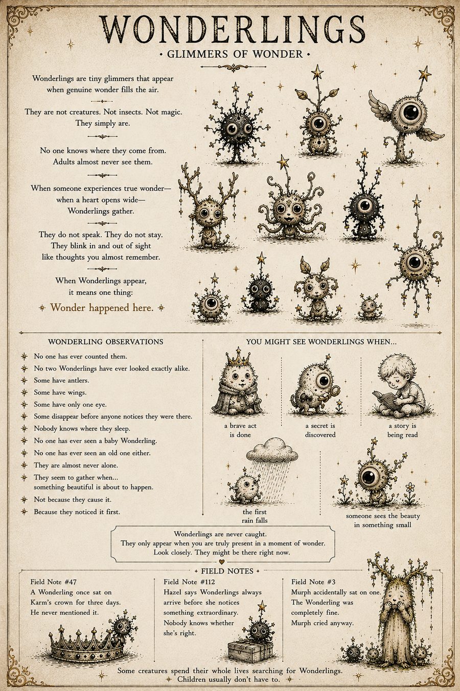 Field guide of Wonderlings